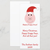 ハッピーホギー日クリスマスカードと文房具。 (正面/裏面)