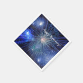 ハッピーホグマネーパーティースコットランド新年の花火 スタンダードカクテルナプキン (角)