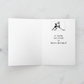 ハッピーホッケー誕生日おもしろい カード (内部)