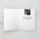 ハッピーホッケー誕生日おもしろい カード (内部)