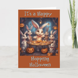 ハッピーホッピングハロウィンバニー ハロウィン カード