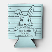 ハッピーホッピーのイースターキュートおもしろいバニー 缶クーラー (正面)