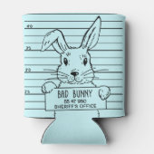 ハッピーホッピーのイースターキュートおもしろいバニー 缶クーラー (裏面)