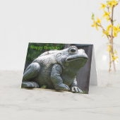 ハッピーホッピー誕生日ブラザーフロッグ カード (黄色い花)