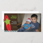 ハッピーホヌサーフィンクリスマスフォトカード シーズンカード (正面/裏面)