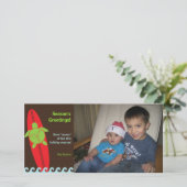 ハッピーホヌサーフィンクリスマスフォトカード シーズンカード (スタンド正面)