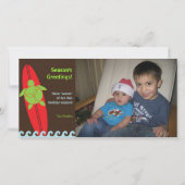 ハッピーホヌサーフィンクリスマスフォトカード シーズンカード (正面)