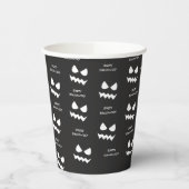 ハッピーホラー幽霊顔ハローウィンパーティ 紙コップ (左)