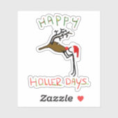 ハッピーホラー日4 -キスをするトナカイ。 シール (シート)