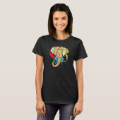 ハッピーホリカラーズインディアヒンズー春ゾウ Tシャツ (正面フル)