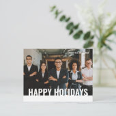 ハッピーホリシンプルーズモダンカスタム写真 シーズンポストカード (スタンド正面)
