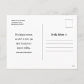 ハッピーホリシンプルーズモダンカスタム写真 シーズンポストカード (裏面)