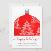 ハッピーホリシンプルーズモダンビジ企業のネス シーズンカード (正面)