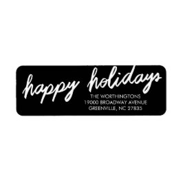 ハッピーホリデはっきりしたイズスクリプト差出人住所ラベル ラベル