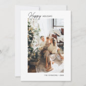 ハッピーホリディカリグラフィフォトホリデーカード シーズンカード (正面)