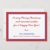 ハッピーホリディーズ格言スノウィツリーズホリデーカード シーズンカード (裏面)