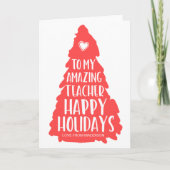 ハッピーホリデイカードフォーアメージングプリスクール先生 シーズンカード (正面)