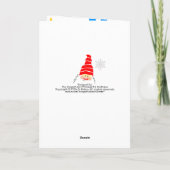 ハッピーホリデイズおもしろい小妖精や小人ホホホフォトクリスマス シーズンカード (裏面)