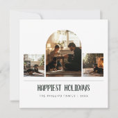 ハッピーホリデイズアーチグリーンドッグファミリー シーズンカード (正面)