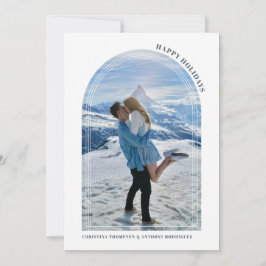 ハッピーホリデイズアーチホリデーフォトカード シーズンカード