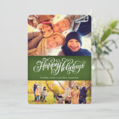 ハッピーホリデイズイングリーン | 5x7 |フラット シーズンカード (スタンド正面)