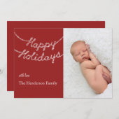 ハッピーホリデイズイントゥインクルライトフォトカード シーズンカード (正面/裏面)