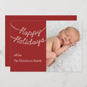 ハッピーホリデイズイントゥインクルライトフォトカード シーズンカード (正面/裏面)