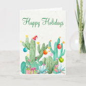 ハッピーホリデイズウォーターカラーサボスデザートサウスウェスト シーズンカード (正面)
