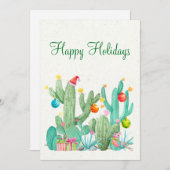 ハッピーホリデイズウォーターカラーサボスデザートサウスウェスト シーズンカード (正面/裏面)