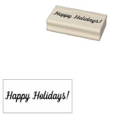 ハッピーホリデイズウッドブロックマウントラバースタンプ ラバースタンプ (押印)