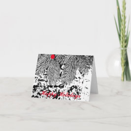 ハッピーホリデイズエバーグリーンフォトノートカード ノートカード