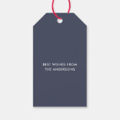 ハッピーホリデイズオレンジホリデーリーフクリスマス ギフトタグ (裏面)