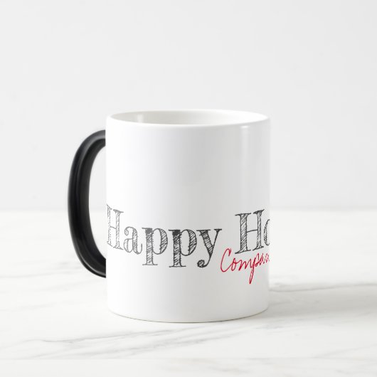 ハッピーホリデイズカンパニーネームホリーオフィスおもしろい モーフィングマグカップ (正面左)