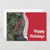 ハッピーホリデイズキャンディーケーンズカイロプラクティック シーズンカード (正面/裏面)