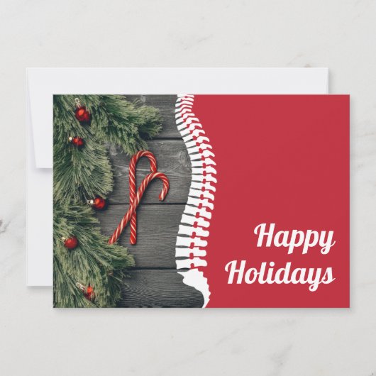 ハッピーホリデイズキャンディーケーンズカイロプラクティック シーズンカード (正面)