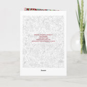 ハッピーホリデイズクリスマスウッドランド動物ブルゴーニュ シーズンカード (裏面)