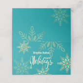ハッピーホリデイズクリスマススノーフレーク金ゴールドグリーン プレイスカード (外部開封)