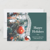 ハッピーホリデイズクリスマスツリーカイロプラクティック シーズンカード (正面)