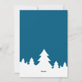 ハッピーホリデイズクリスマスツリーズファミリーフォトブルー シーズンカード (裏面)