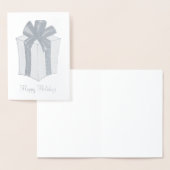 ハッピーホリデイズクリスマスハヌッカパッケージギフトボウ 箔カード (ディスプレー)