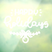 ハッピーホリデイズクリスマス、冬の窓の周り ウィンドウサイン (シート3)