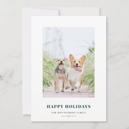 ハッピーホリデイズグリーンフェアアイルフォトホリデー シーズンカード