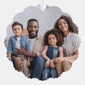 ハッピーホリデイズサンタズライフォトレッドクリスマス オーナメントカード (裏面)