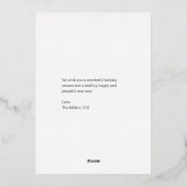 ハッピーホリデイズシルバーフォイルホリデーフォトカード 箔シーズンカード (裏面)