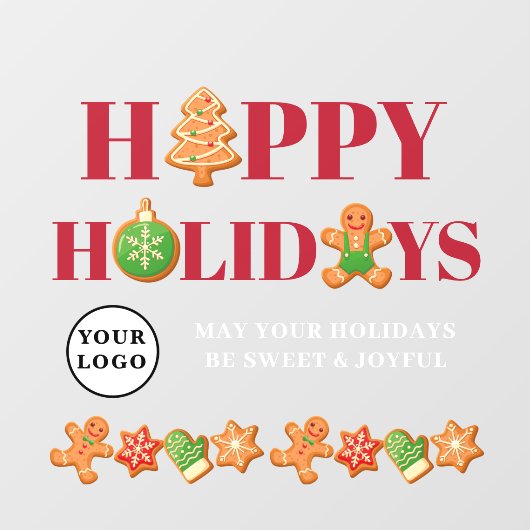 ハッピーホリデイズジンガーブレッドクッキーズウィンドウスリンク ウィンドウサイン (シート)