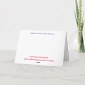 ハッピーホリデイズスノーウィーモンタナ折り畳みグリーティングカード カード (裏面)