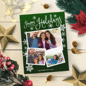 ハッピーホリデイズスノーフレーク素朴3枚コラージュ ポストカード