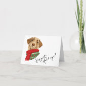 ハッピーホリデイズドッグカード – フェスティバルペットの挨拶 カード (正面)