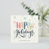 ハッピーホリデイズドードルスノー |フォトホリデーカード シーズンカード (スタンド正面)