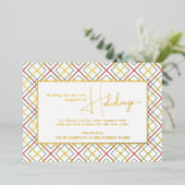 ハッピーホリデイズニューイヤービジネスプレイド企業の 箔シーズンカード (立ち正面)